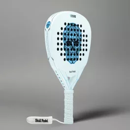 2026 SKULLPADEL V2080 white blue 12K  SOFT padel ütő